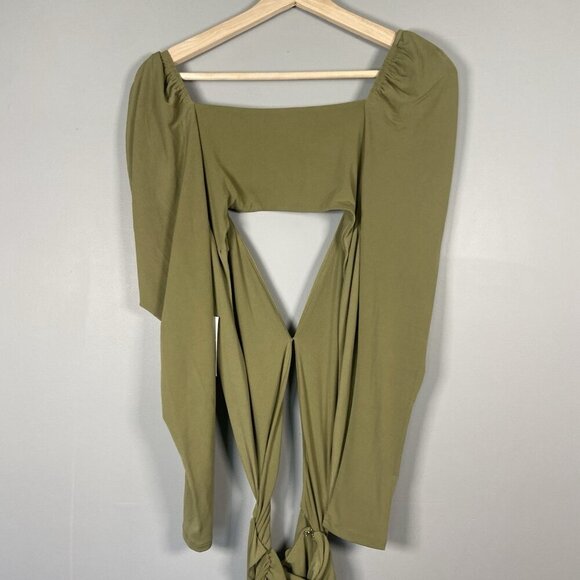Revolve Majorelle Darla Midi Dress Women's Size S Olive Green Cut Out Party NWT - Picture 10 of 14